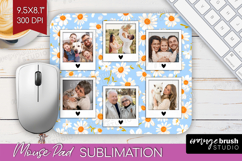 Retro Flowers Photo Mouse Pad PNG - Floral Picture Frame Pad Product Image 1