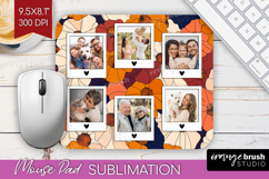 Retro Flowers Photo Mouse Pad PNG - Floral Picture Frame Pad Product Image 1