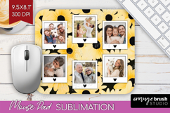 Retro Flowers Photo Mouse Pad PNG - Floral Picture Frame Pad Product Image 1