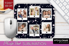 Retro Flowers Photo Mouse Pad PNG - Floral Picture Frame Pad Product Image 1