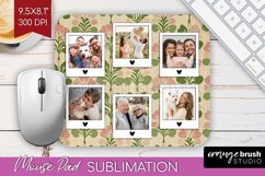 Flowers Photo Mouse Pad PNG - Vintage Floral Picture Frame Product Image 1