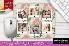 Flowers Photo Mouse Pad PNG - Vintage Floral Picture Frame Product Image 1