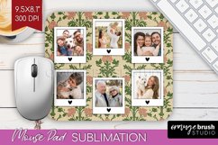 Flowers Photo Mouse Pad PNG - Vintage Floral Picture Frame Product Image 1