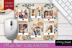 Flowers Photo Mouse Pad PNG - Vintage Floral Picture Frame Product Image 1