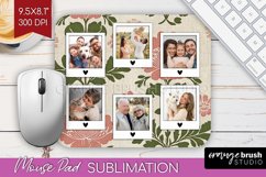 Flowers Photo Mouse Pad PNG - Vintage Floral Picture Frame Product Image 1