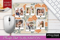 Flowers Photo Mouse Pad PNG - Vintage Floral Picture Frame Product Image 1