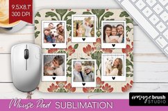 Flowers Photo Mouse Pad PNG - Vintage Floral Picture Frame Product Image 1