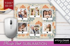 Flowers Photo Mouse Pad PNG - Vintage Floral Picture Frame Product Image 1