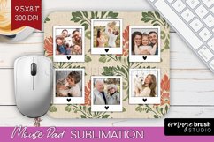 Flowers Photo Mouse Pad PNG - Vintage Floral Picture Frame Product Image 1