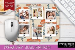 Flowers Photo Mouse Pad PNG - Vintage Floral Picture Frame Product Image 1