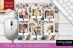 Flowers Photo Mouse Pad PNG - Vintage Floral Picture Frame Product Image 1