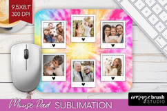 Tie Dye Photo Mouse Pad PNG - Rainbow Picture Frame Mouse Product Image 1