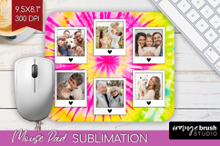 Tie Dye Photo Mouse Pad PNG - Rainbow Picture Frame Mouse Product Image 1