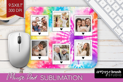 Tie Dye Photo Mouse Pad PNG - Rainbow Picture Frame Mouse Product Image 1