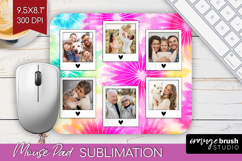 Tie Dye Photo Mouse Pad PNG - Rainbow Picture Frame Mouse Product Image 1