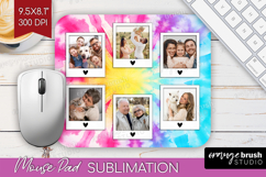 Tie Dye Photo Mouse Pad PNG - Rainbow Picture Frame Mouse Product Image 1