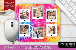 Tie Dye Photo Mouse Pad PNG - Rainbow Picture Frame Mouse Product Image 1