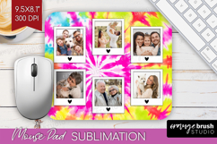Tie Dye Photo Mouse Pad PNG - Rainbow Picture Frame Mouse Product Image 1