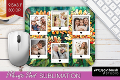 Stained Glass Photo Mouse Pad PNG - Flowers Picture Frame Product Image 1
