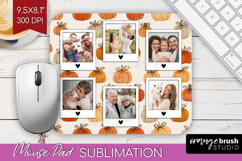 Pumpkun Photo Mouse Pad PNG - Fall Picture Frame Mouse Pad Product Image 1