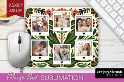 Folk Flowers Photo Mouse Pad PNG - Floral Picture Frame Pad Product Image 1