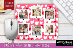 Heart Pattern Photo Mouse Pad PNG - Valentines Day Picture Product Image 1