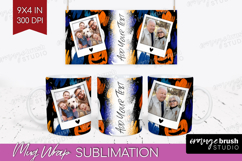 Halloween Photo Mug Wrap PNG - Brush Stroke Picture Frame Product Image 1