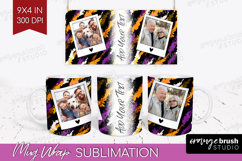 Halloween Photo Mug Wrap PNG - Brush Stroke Picture Frame Product Image 1
