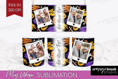 Halloween Photo Mug Wrap PNG - Brush Stroke Picture Frame Product Image 1