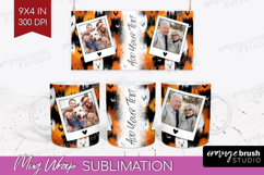 Halloween Photo Mug Wrap PNG - Brush Stroke Picture Frame Product Image 1