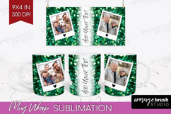 Glitter Photo Mug Wrap PNG - Sparkle Picture Frame Mug Product Image 1