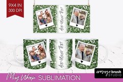 Retro Photo Mug Wrap PNG - Flowers Picture Frame Mug Product Image 1