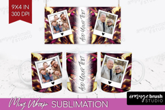 Rose Gold Photo Mug Wrap PNG - Abstract Picture Frame Mug Product Image 1