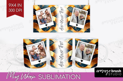Rose Gold Photo Mug Wrap PNG - Abstract Picture Frame Mug Product Image 1