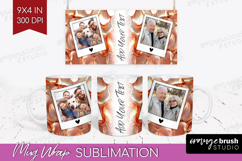 Rose Gold Photo Mug Wrap PNG - Abstract Picture Frame Mug Product Image 1