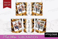 Rose Gold Photo Mug Wrap PNG - Abstract Picture Frame Mug Product Image 1