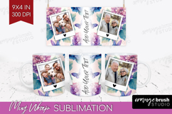 Floral Photo Mug Wrap PNG - Sping Flowers Picture Frame Mug Product Image 1