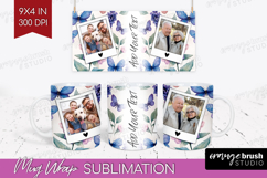 Floral Photo Mug Wrap PNG - Sping Flowers Picture Frame Mug Product Image 1