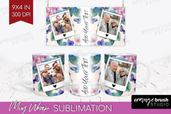 Floral Photo Mug Wrap PNG - Sping Flowers Picture Frame Mug Product Image 1