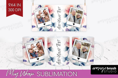 Floral Photo Mug Wrap PNG - Sping Flowers Picture Frame Mug Product Image 1