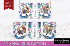 Floral Photo Mug Wrap PNG - Sping Flowers Picture Frame Mug Product Image 1