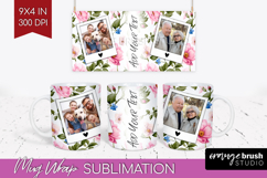 Spring Photo Mug Wrap PNG - Flowers Picture Frame Mug Product Image 1