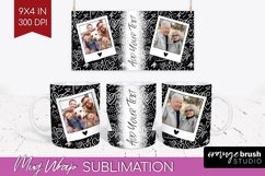 Valentines Day Photo Mug Wrap PNG - Heart Picture Frame Mug Product Image 1