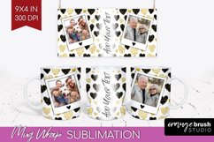 Valentines Day Photo Mug Wrap PNG - Heart Picture Frame Mug Product Image 1