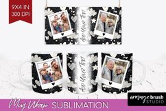 Valentines Day Photo Mug Wrap PNG - Heart Picture Frame Mug Product Image 1