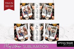 Valentines Day Photo Mug Wrap PNG - Heart Picture Frame Mug Product Image 1