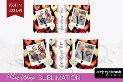 Valentines Day Photo Mug Wrap PNG - Heart Picture Frame Mug Product Image 1