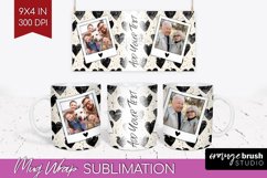 Valentines Day Photo Mug Wrap PNG - Heart Picture Frame Mug Product Image 1