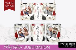Christmas Photo Mug Wrap PNG - Christmas Tree Picture Frame Product Image 1