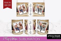 Christmas Photo Mug Wrap PNG - Christmas Tree Picture Frame Product Image 1